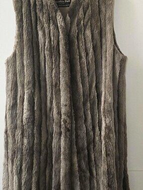 Luxurious Long Sheared Beaver Fur Vest - Made in Canada